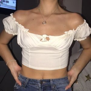 Off the shoulder crop top